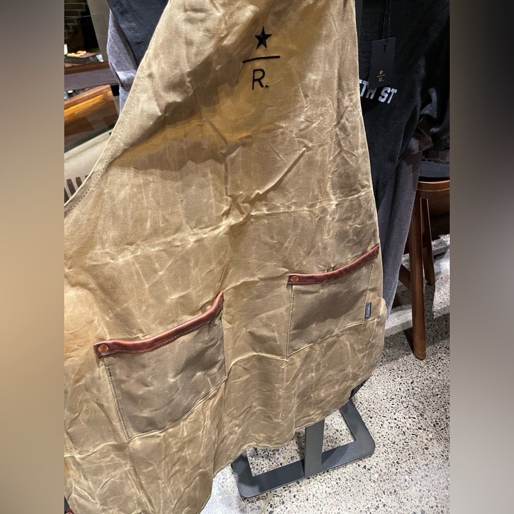 Starbucks Waxed canvas apron FREE SHIPPING Starbucks Barista Apron Leather apron